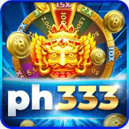 PH333 Android mobile casino screen with slot game selection and account menu